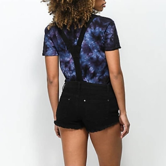 SOLD Empyre NWT Distressed Short Overalls Size 1 - Picture 2 of 4